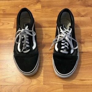 Black Vans Old Skool sneakers (black and white)